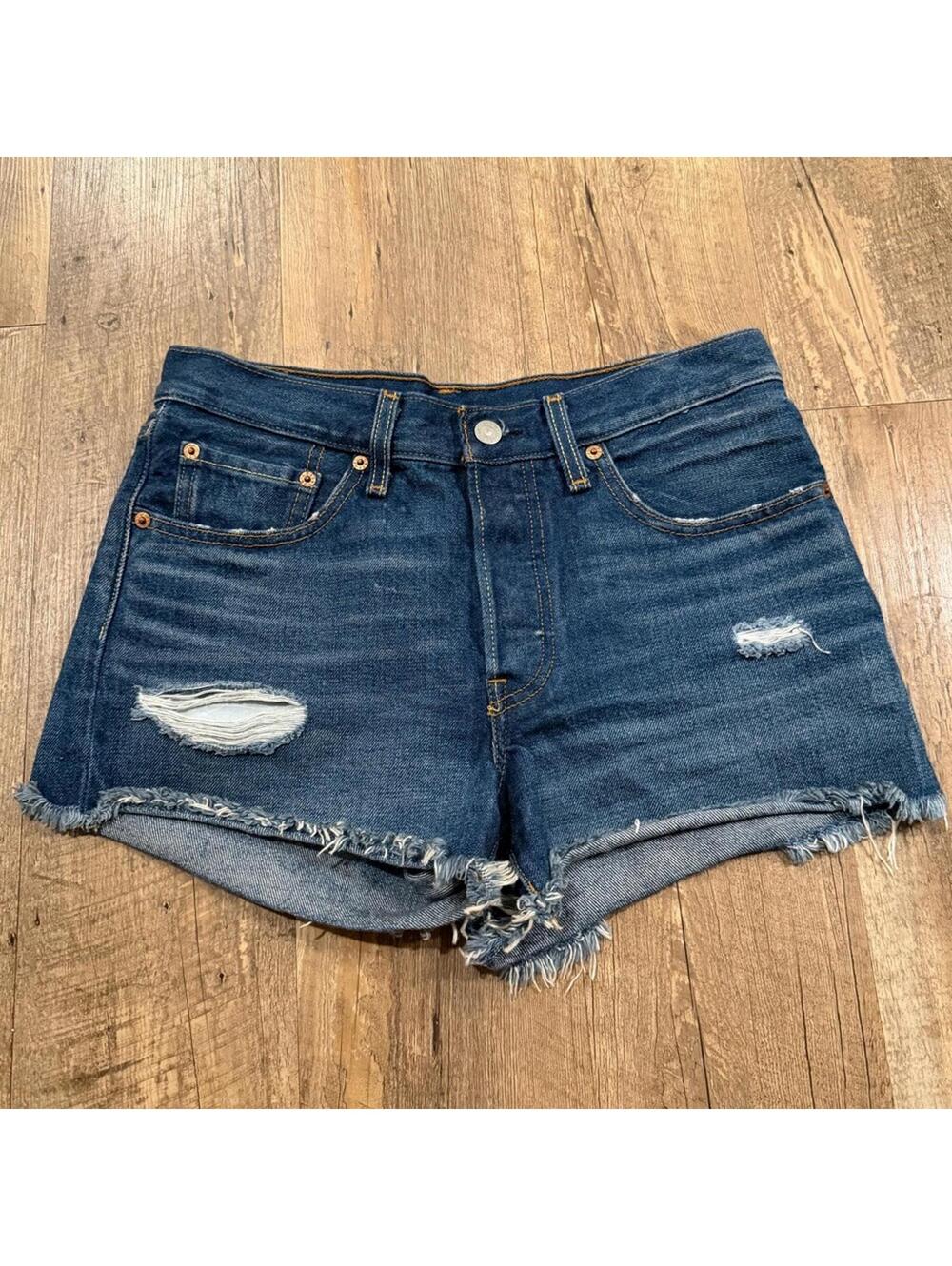 Levi’s 501 Denim Shorts Dark Wash Size 26